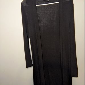 white house black market long ribbed duster black